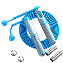 Intelligentes Fitness-Springseil mit beschwertem Griff und verstärktem Stahlseil für intensives Cardio-Training, tragbares kabelloses Springseil