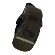 Bolsa de selim para ciclismo, com amplo espaço de armazenamento, alças ajustáveis e faixa refletora. Projetada para fixação rápida e segura em