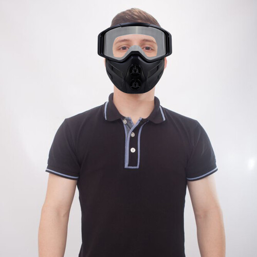 Μάσκα Paintball Tactical, αντιολισθητικό λουράκι που εξασφαλίζει ασφαλή εφαρμογή, για 2
