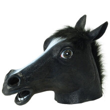 Maschere di Halloween, Maschera di unicorno in lattice, Taglia unica, Atossiche, Traspiranti, Visibilità, Perfette per feste in costume, compleanni,