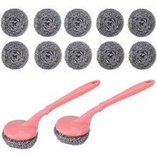 Esponjas de limpeza metálicas, esponja de aço inoxidável para uso pesado, robustas e duráveis, fio de aço de alta qualidade que não desbota nem