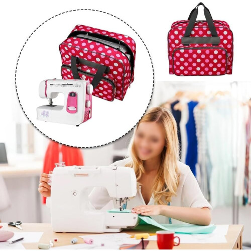 1 Sewing Machine Bag Needle Kit Sewing Machine Portable Storage (Red) 1