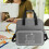 Gray sewing machine carrying bag with storage for accessories 5