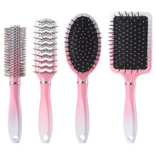 Hair Brush Set 4PCS Anti Static Detangling Vent Paddle Brushes for Wet and Dry Hair Pink