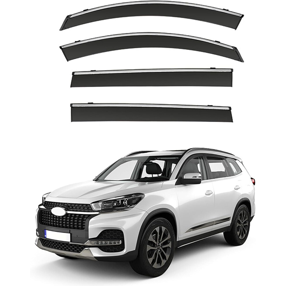 Car Wind Deflectors For Tiggo 8 20182024 Smoketinted Window Visor Rain Guard Abs 9119770186003