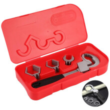 Doubleended adjustable wrench, 80mm open end, halfmoon wrench, universal multifunctional tool with storage case for pipe  and home use.