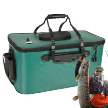 Fishing Bucket  Storage Container for Live Fish  Fishing Gear, Waterproof Foldable Storage Bag for Camping Picnic Outdoor Activities