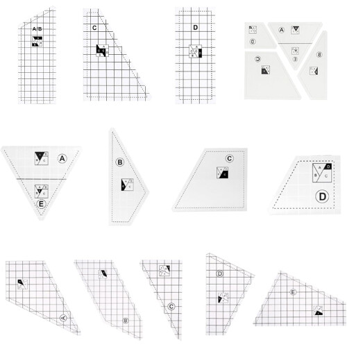 3/4/5pcs Quilting Ruler Sewing Ruler Templates for Patchwork Embroidery Crafts Clear Acrylic Quilting Patchwork Ruler Ref: 5774 2