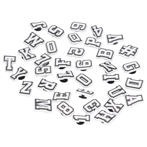37Pcs Brief Schuh Charme Anzahl Muster PVC Schöne 2