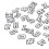 37Pcs Brief Schuh Charme Anzahl Muster PVC Schöne 14