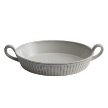 Lasagne Dish Ceramic Bakeware With Handles HeatResistant Casserole Dish Pastoral Style Easy to Clean