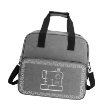 Sewing Machine Case Sewing Machine Storage Bag Zipper with Handle Outdoor Accessories Handbag Shopping Bag Yarn Storage Holder Gray