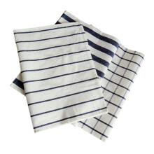 3piece set of cotton table mats with grid stripes, washable tablecloth