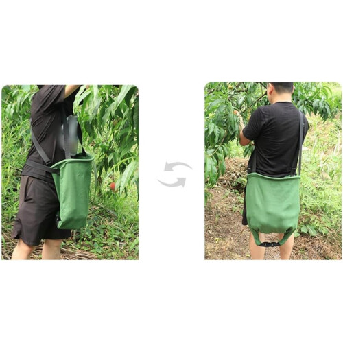 Large Capacity Canvas Picking Bag with Adjustable Features for Outdoor Use 2