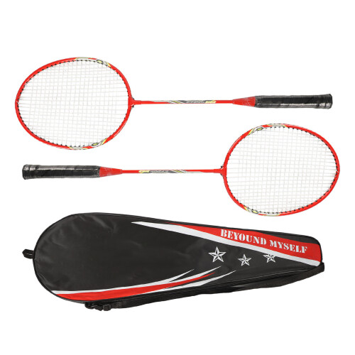 LEIJIAER Badmintonschläger-Set für 2 Spieler,