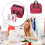 Portable and stylish sewing machine bag, ample space for storage and organization (red) 2