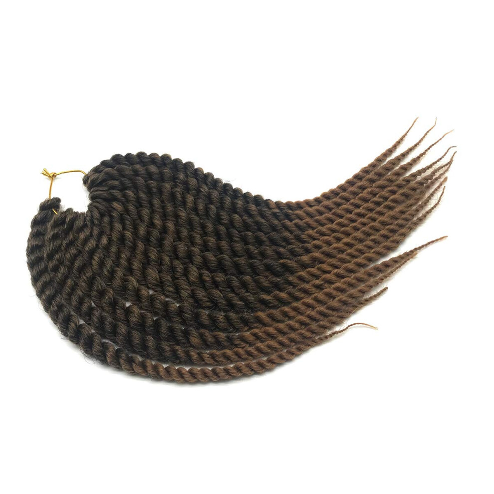 Unisex 12 Inch Ombre Senegalese Jumbo Twist Braids Crochet Hair Extension 1B/27 Synthetic Braiding Hair