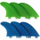 3pcs Removable Kitesurfing Fins Surfing Blue 4