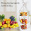3-Tier Hanging Basket for Kitchen Storage, Rust-Resistant Iron Wire Fruit and Vegetable Organizer with Detachable Layers, Space-Saving Solution Multi- 6
