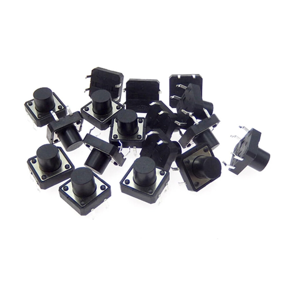 20Pcs 12X12x9mm 4Pin Dip Tact Push Button Switch Key Power Tactile Switches 12X12x9 12*12*9Mm Light Touch 9119770188854