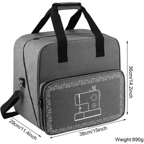 Sewing machine backpack, portable storage bag  Protective case, gray 2