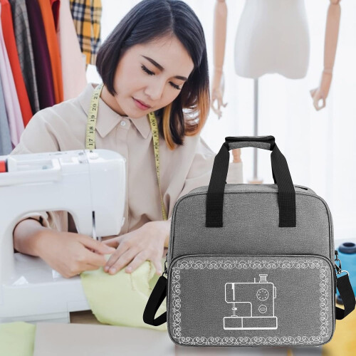 Sewing machine backpack, portable storage bag  Protective case, gray 1