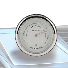 Clock for Car Dashboard Temperature Gauge With Adhesive Small Automotive Vent Clock White Hygrometer