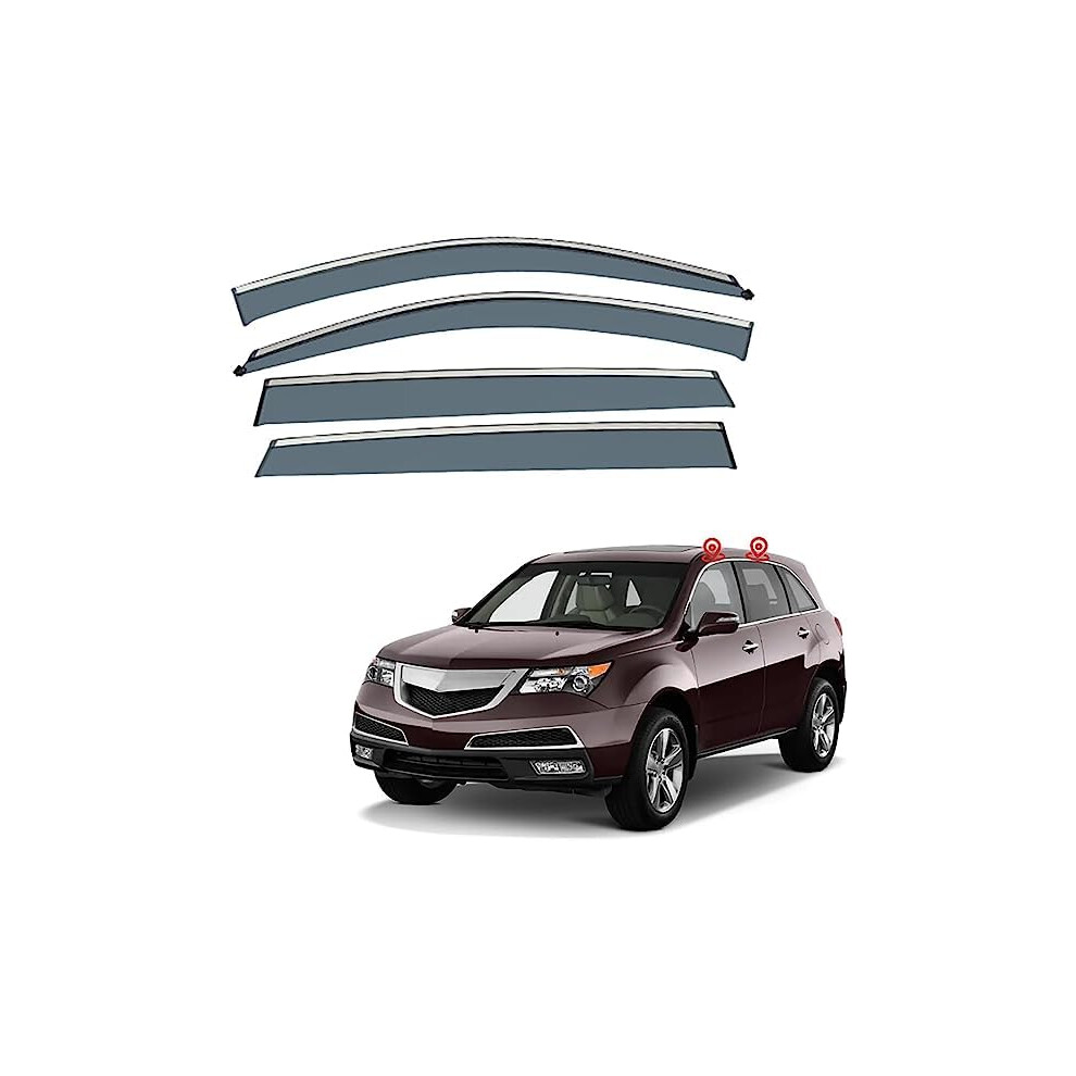 Car Wind Deflectors For Acura Mdx 20072013 Yd2, Window Visors Rain And Snow Shield Uv Protection 9339159735541