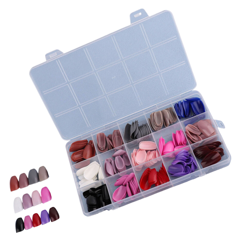 360Pcs Almond/Stilettos Fake Nails Tips Full Cover Falses-11