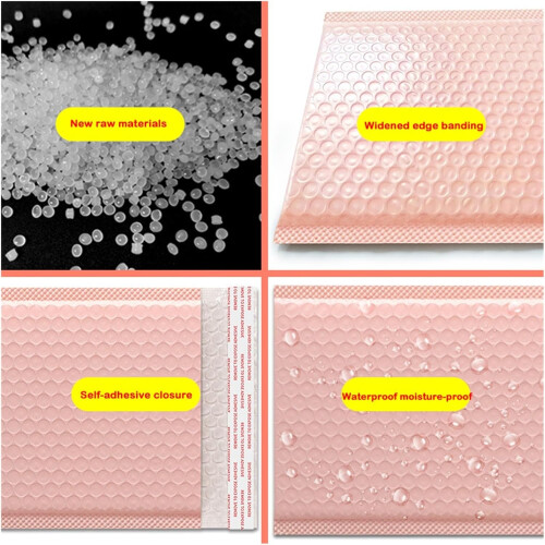 50 Purple Poly Bubble Envelopes, Padded Mailing Bags (13x18cm) 1