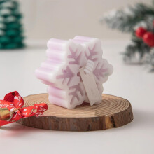 Christmas Souvenir Snowflake Aromatherapy Candle Winter Gift Box Purple Lavender Home Decoration Gift