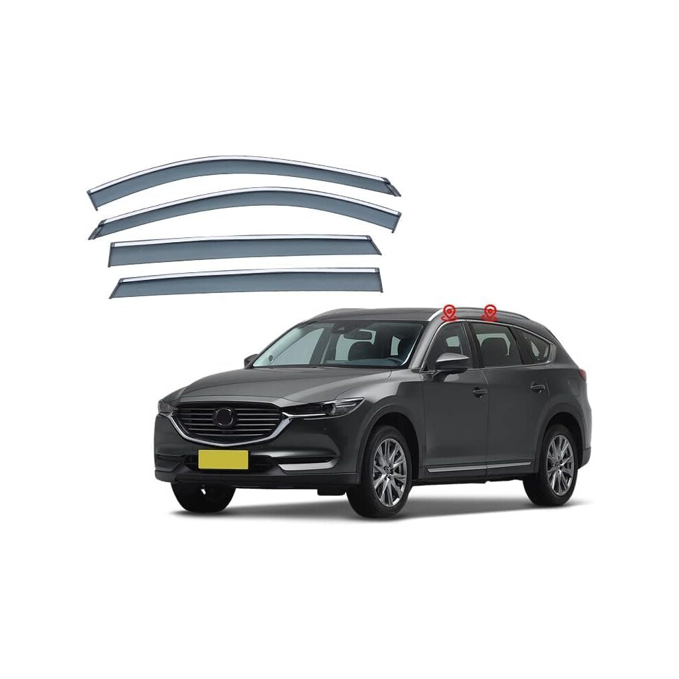 Wind Deflectors Kg 20192023 Rain Snow Protection Smoke Tint Side Window Visors Set For Mazda Cx8 9119770187338