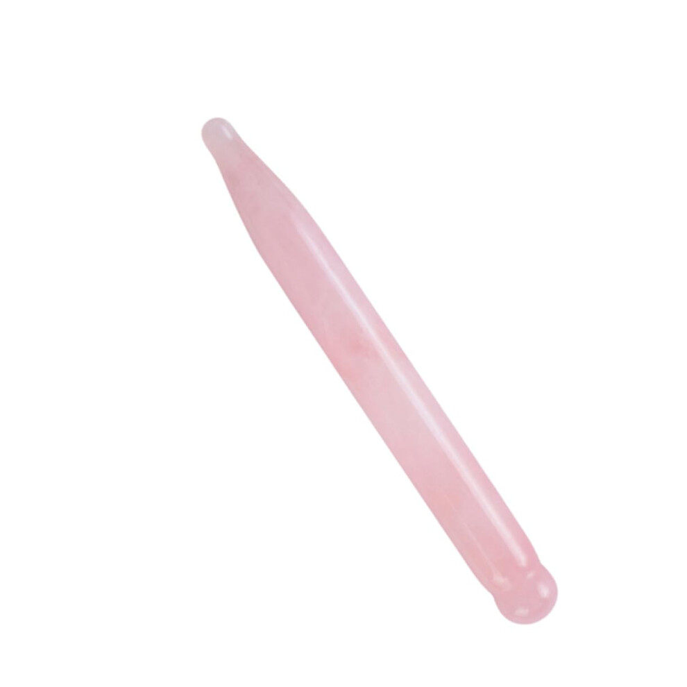 Natural Rose Quartz Crystal Massage Stick Portable Small For Face Eye Neck Manual Scraping And Acupressure Therapy