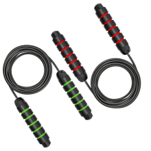 Springseil für Fitness-Profis, integriertes Drahtseil für hohe Geschwindigkeiten, verstellbare Länge für jeden, 2er-Pack