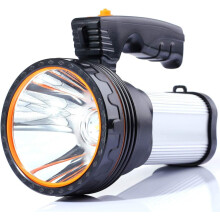 Faro ricaricabile con garanzia a vita, lampada da campeggio portatile super resistente con tecnologia impermeabile e funzione power bank.