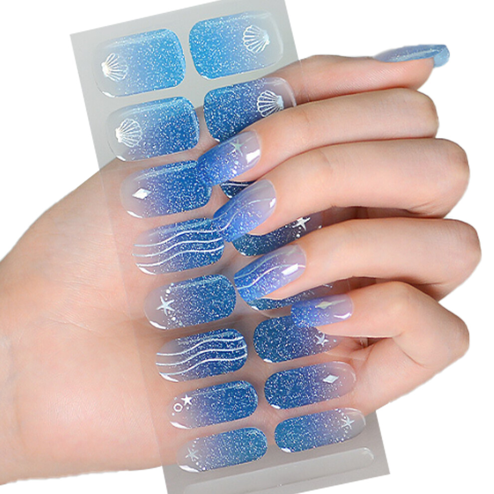 Semicured Gels Nails Polish Strips Gels Nail Full Wrap-JQ028