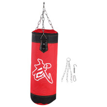 Sac de frappe Ultimate Warrior's Gear, personnalisable, avec chaîne en métal, pour champions de fitness, absorbant les chocs (rouge)