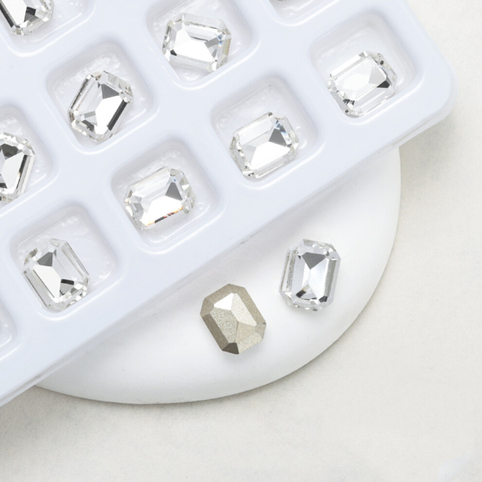 10x Irregular Shape Nail Charms Nail Rhinestones Clear-style 16