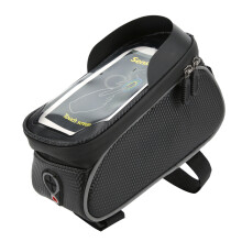 Bolsa para celular para ciclismo, design à prova d'água que garante proteção em qualquer clima, tela sensível ao toque para operação segura.