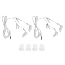 IP68 waterdichte bedrade oordopjes met 3,5 mm aansluiting voor ruisonderdrukking en een goede geluidskwaliteit.