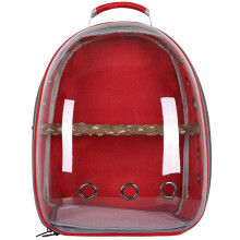 Bird Carrier Backpack, Pet Travel Carrier with Standing Perch, Breathable Bag for Parrots, Lightweight Travel Cage, Transparent Ref: 7647