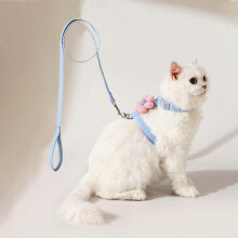 Cat Harness with Lead, Escape Proof Adjustable Cat Vest Suitable for Smaller Cats blue S