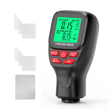 Paint Thickness Gauge for Automotive Coatings, 02000UM Fe NFe Tester (Black)