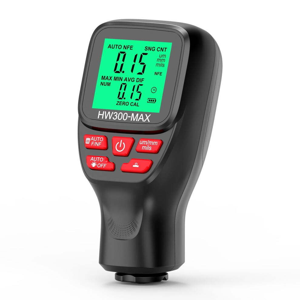 Thickness Gauge 02000Um Precision Lcd Digital Automotive Film Thickness Meter Car Paint Coating Thickness Tester (Black) T Black 9119770191465