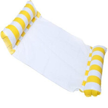 Foldable DualPurpose Backrest Floating Bed Sofa, Water Play Lounger, Floating Drain, Striped Yellow, OPP Packing