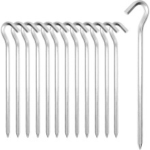 Hochleistungs-Zeltnägel aus Aluminium, starke Windbeständigkeit, sechseckige Heringe für einfaches Eindringen, korrosionsbeständig, 12 Stück,