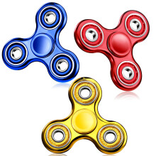 Fidget Spinner Sensory Hand Fidget Toy, Anxiety Stress Relief Birthday Gifts for Children, Boys, Girls, Adults, Pack of 3 Gold, Red, Blue