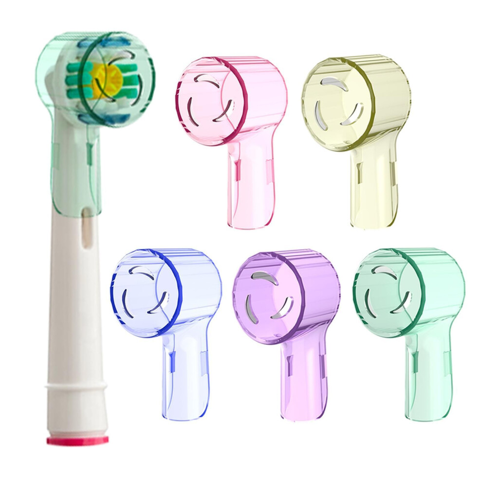 Pack of 5 Toothbrush Covers Compatible with Oral B, Dustproof Travel Cap (5 Colours)