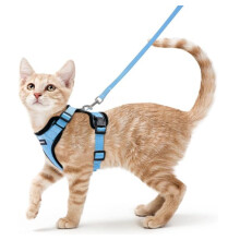 Fellnasenstube SafeCat Cat Harness Breathable with Lead (Baby Blue, S) baby blue small / 1