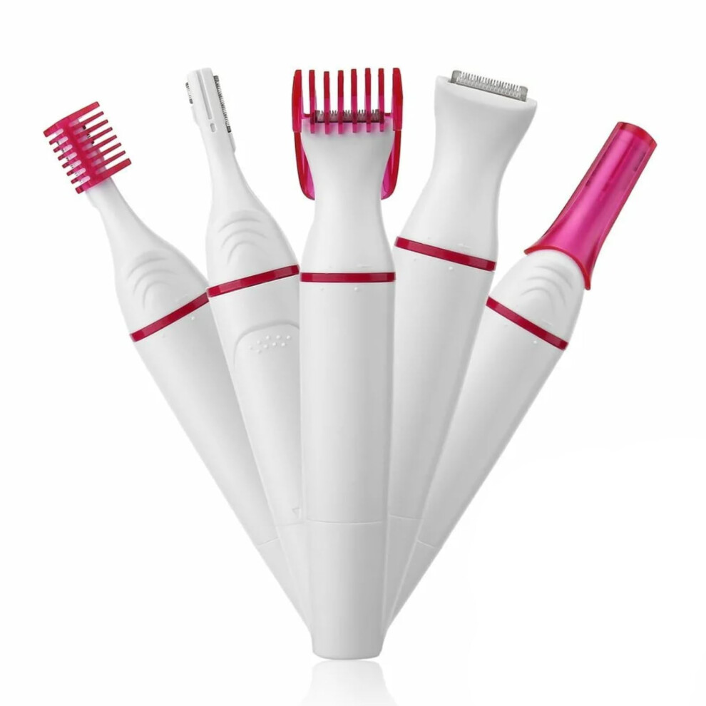 Electric Facial Hair Remover Pain  4in1 Shaver for Women Eyebrow Nose Bikini Trimmer